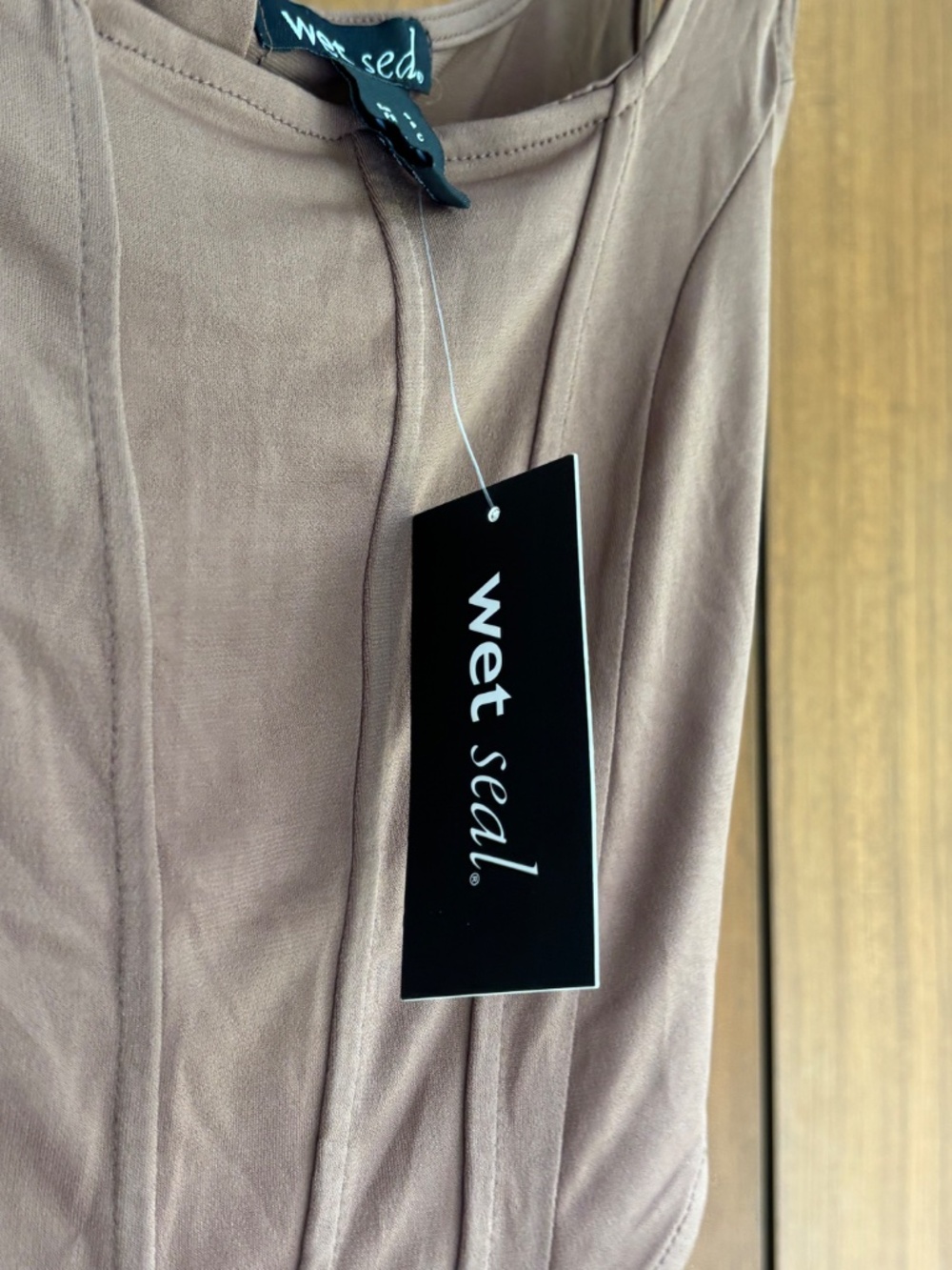 Wet Seal Mauve-Brown Corset Tank - Picture 5 of 5